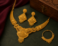 Royal Heritage Gold Filigree Jewelry Set for Women.